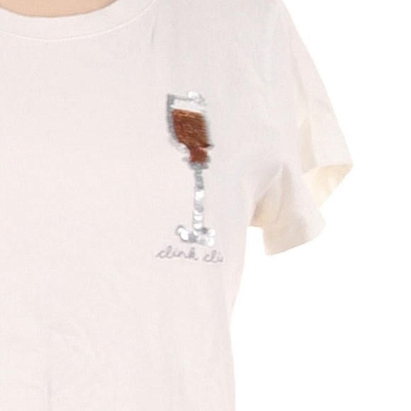 Abercrombie & Fitch | Champagne Sequin T-Shirt - Picture 3 of 5